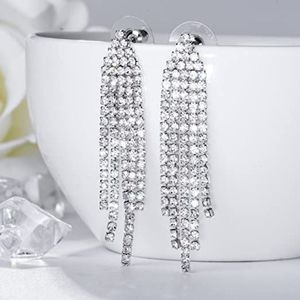 SELOVO Chandelier Tassel Dangle Linear Drop Earrings